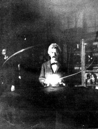 Mark Twain In Tesla Lab