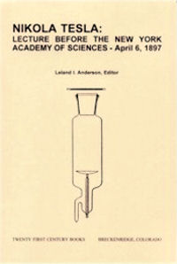 Tesla's Apr 6, 1897 Lecture  book cover