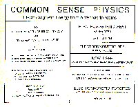 Common Sense Physics, book
		cover